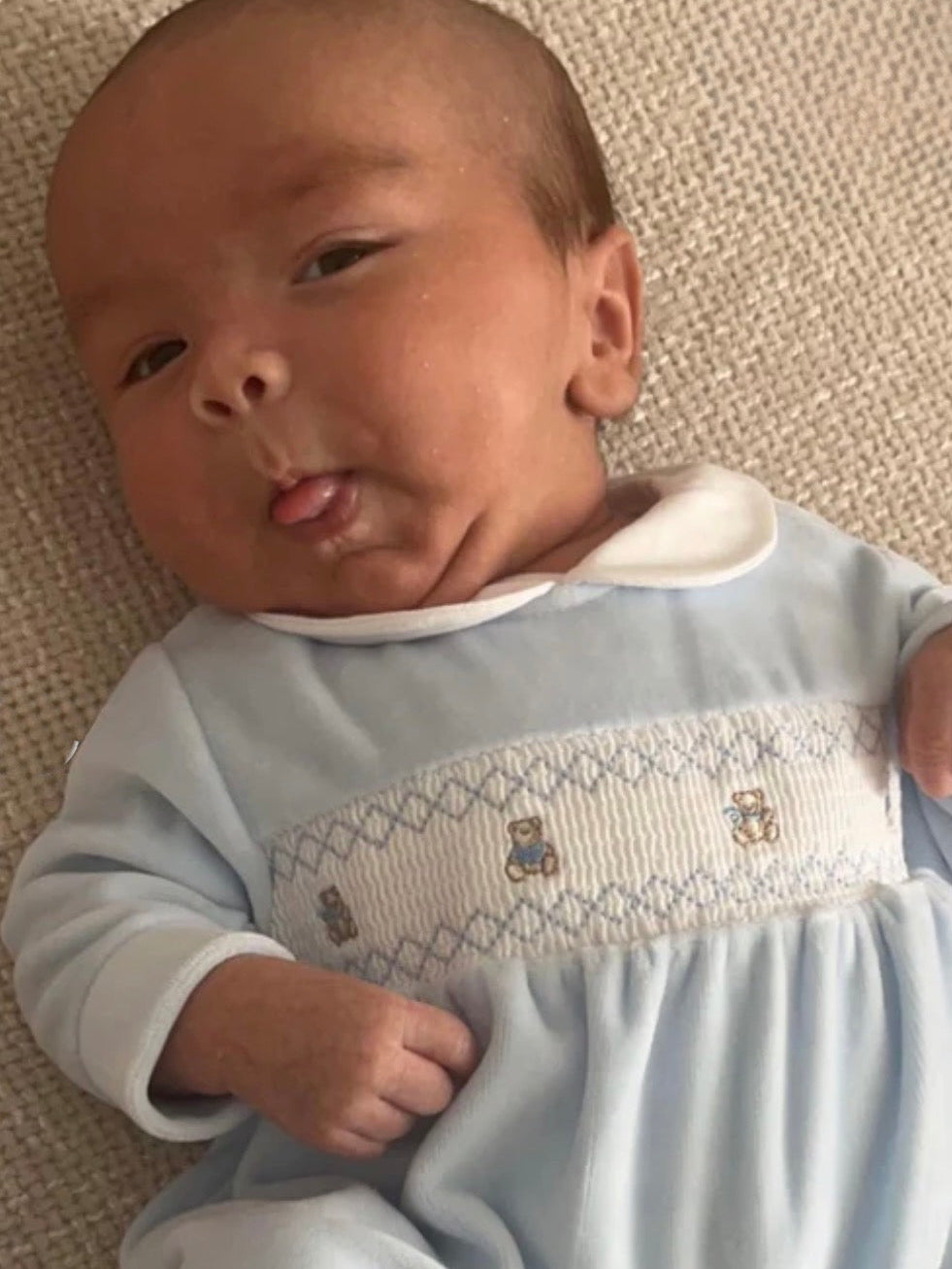 Teddy Smock Babygrow