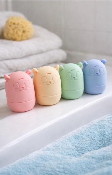 Baby Bath Toy Set | Crayons, Books, Foam Letters, Silicone Animals