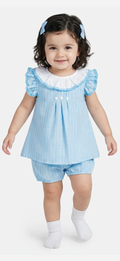 Spanish striped frilly dress&pants