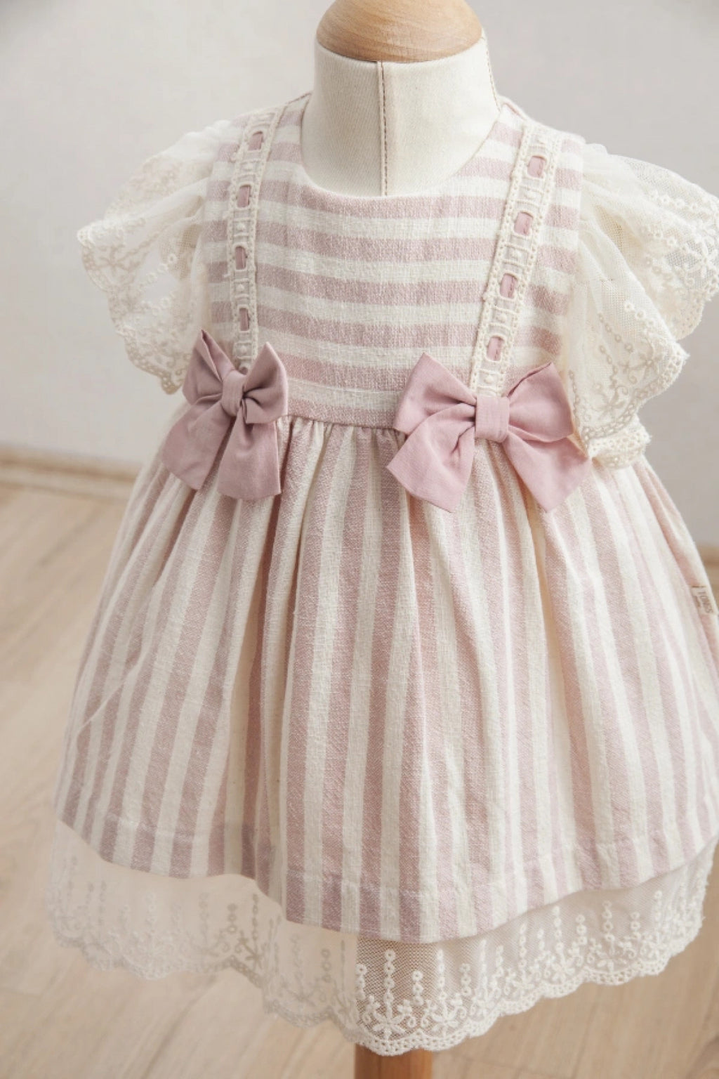 Lilac cotton stripe woven dress