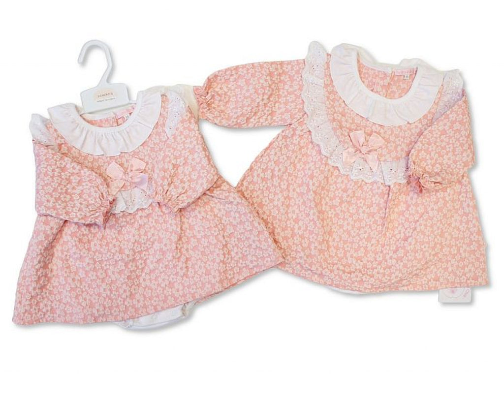 Collared pink floral romper