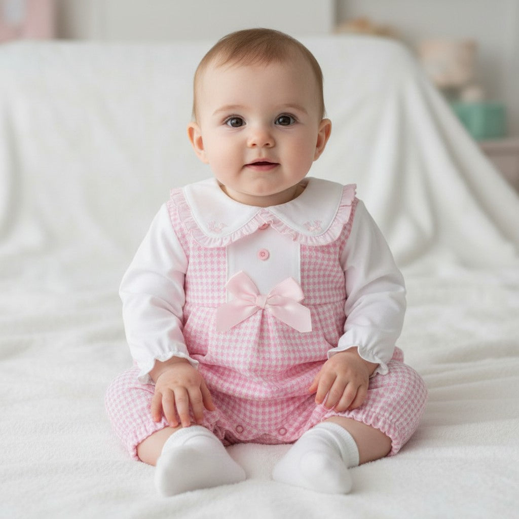 Bow Dungarees Set