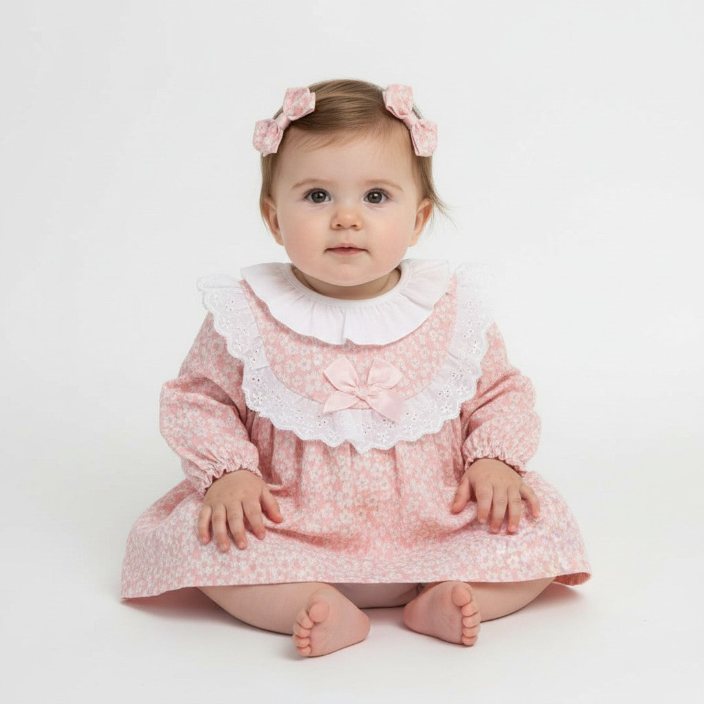 Collared pink floral romper