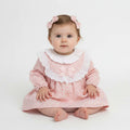 Collared pink floral romper