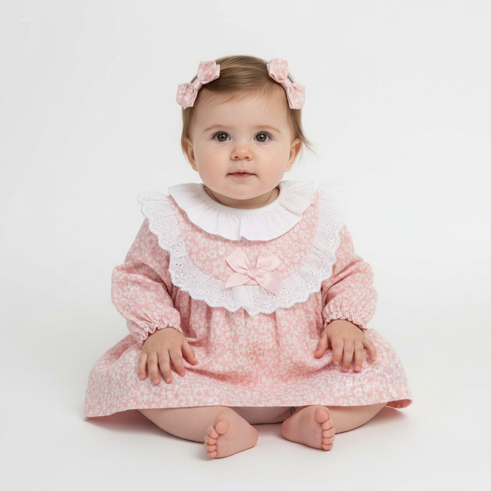 Collared pink floral romper
