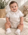 Pinstripe Beige Romper