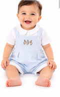Bunny Embroidered Dungarees Set