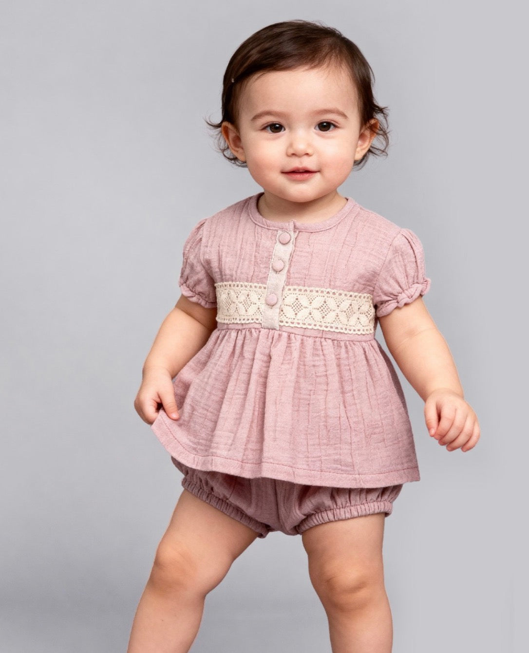 Dusty Pink Bloomer Set