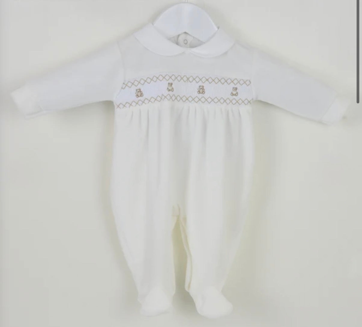 Teddy Smock Sleepsuit