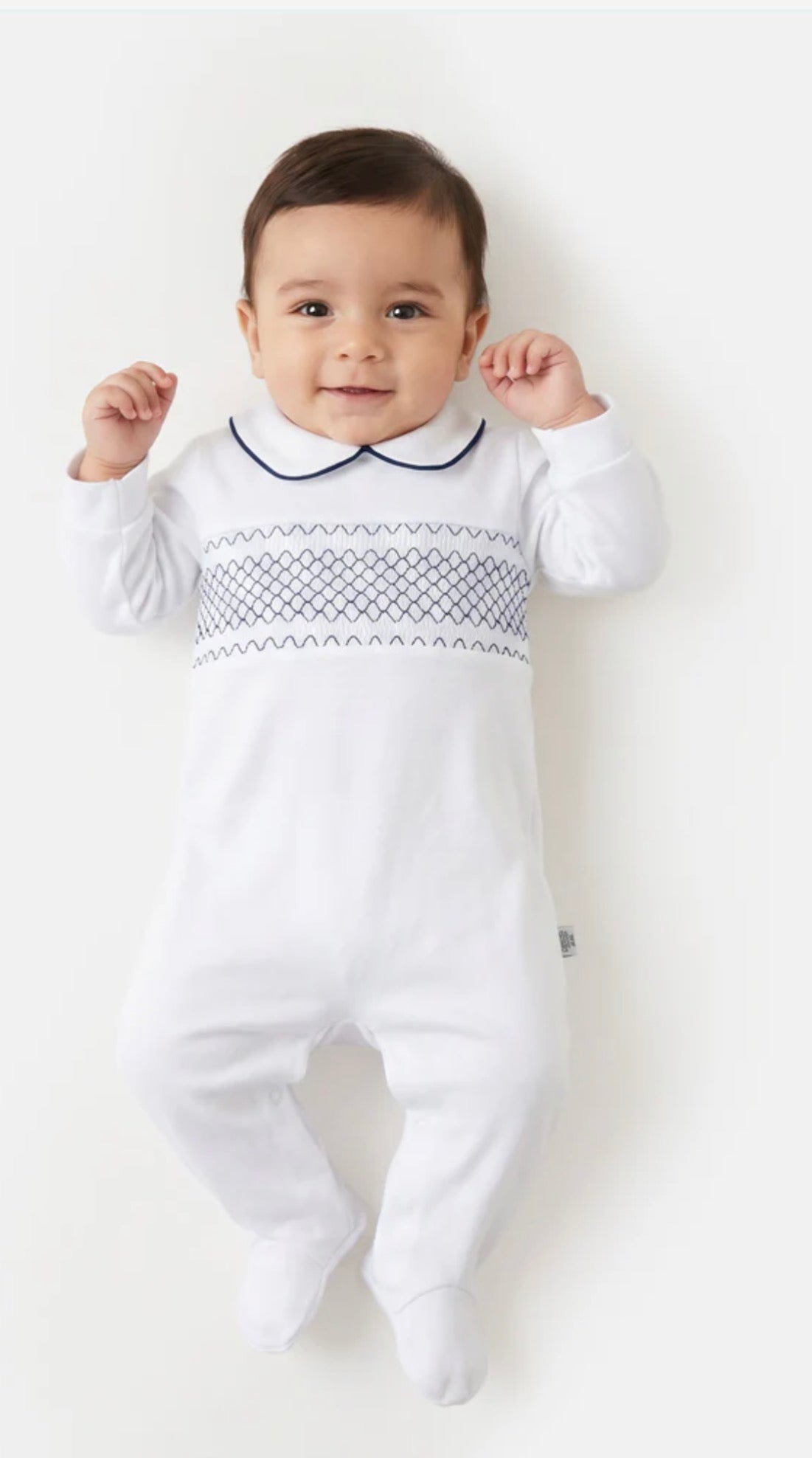 Royal Blue Smock Babygrow