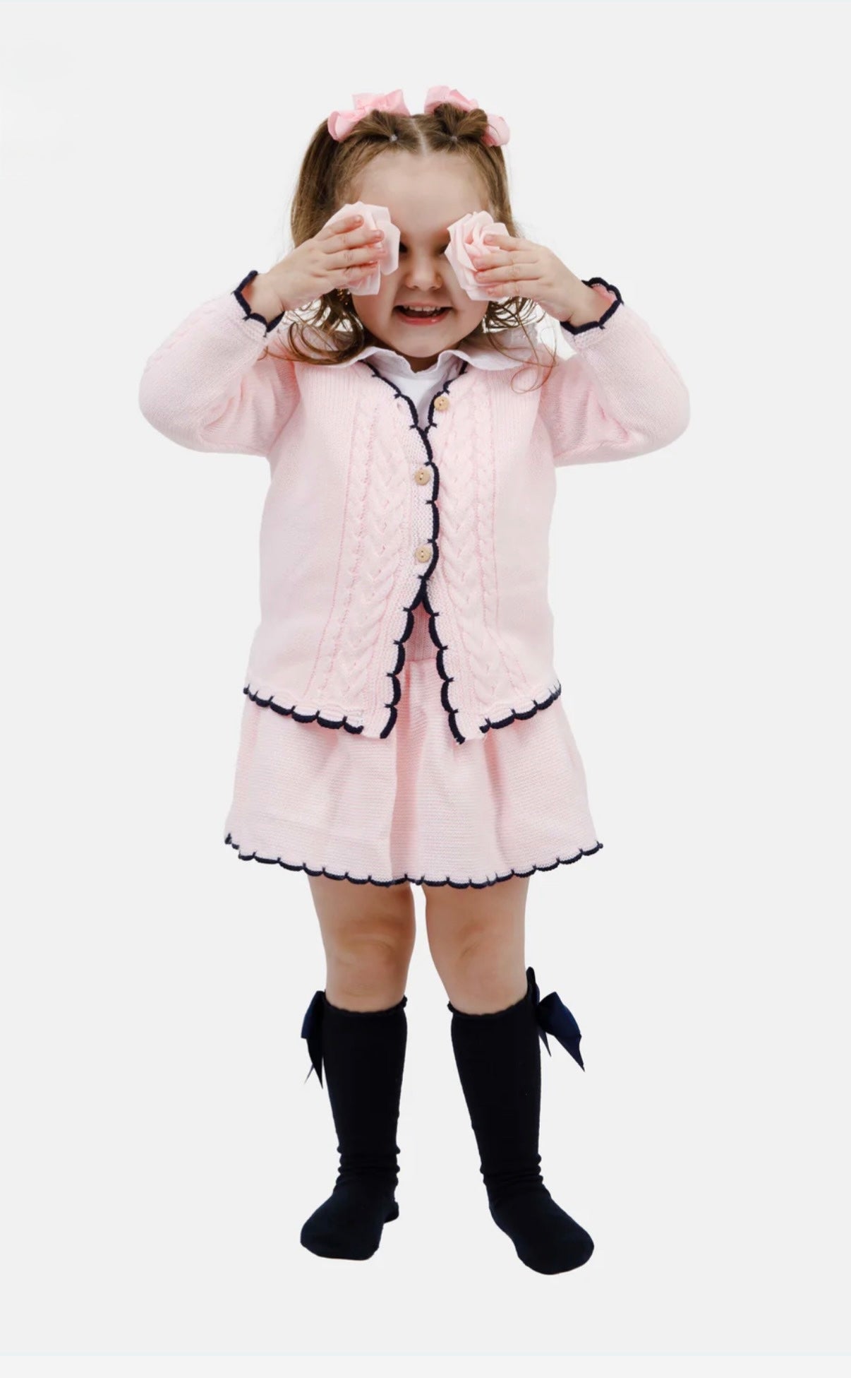 Knit Dress & Cardigan Pink