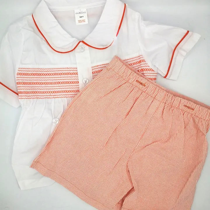 Boys Pinstripe Smock