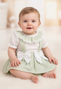 Sage green waffle romper