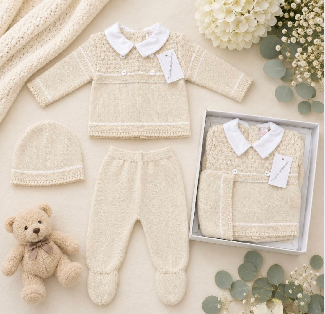 3 Piece Beige Gift Set