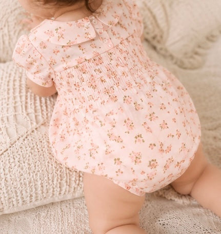 Rose smock romper