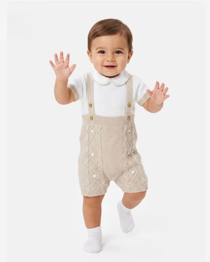 Beige 2 Piece Spanish Knit