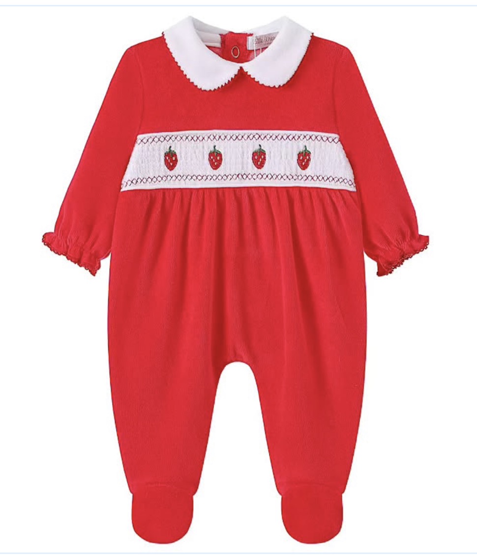 Strawberry Smock Babygrow