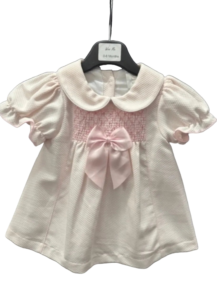 Frill Sleeve Baby Pink Dress