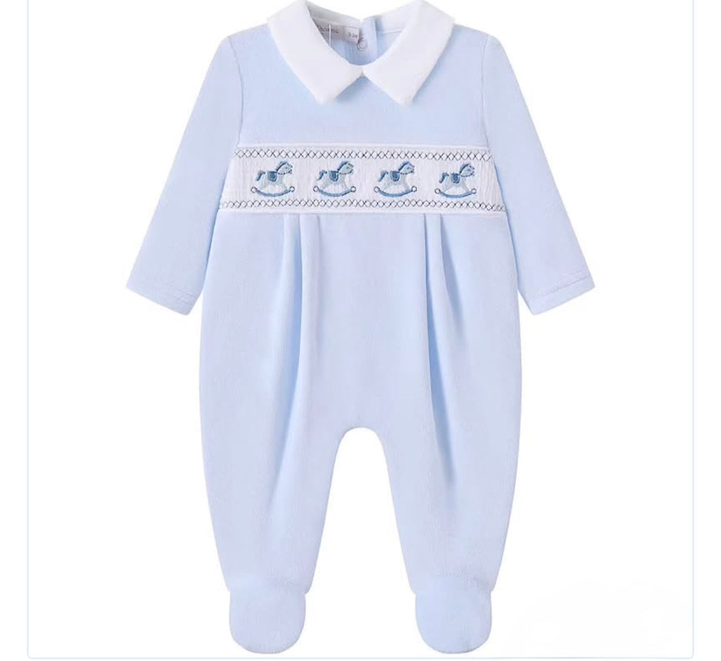 Rocking Horse Smock Babygrow