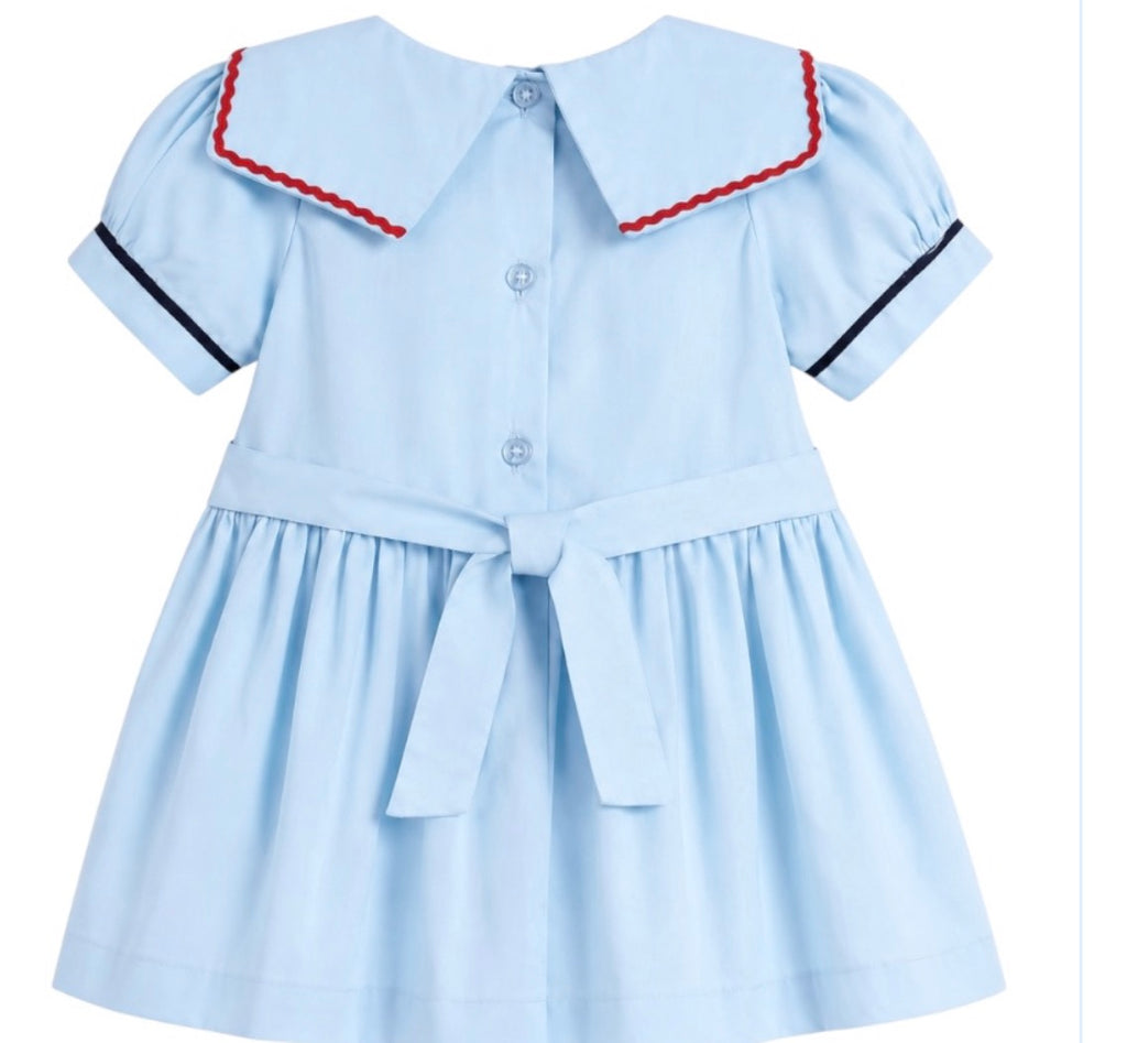 Hand Smock Sailboat Dress