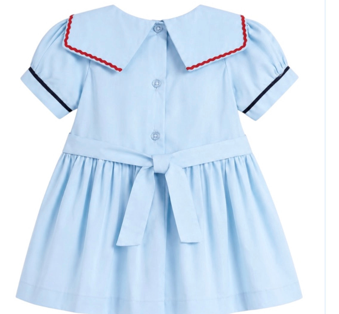 Hand Smock Sailboat Dress