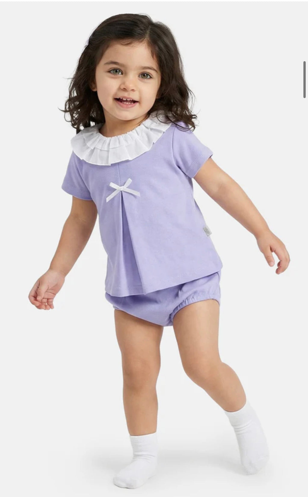 Baby Girl Spanish Romper Set | Rosalia Collection 2 Piece Outfit  | Frill Collar Bloomers Set | Occasion Baby Outfit