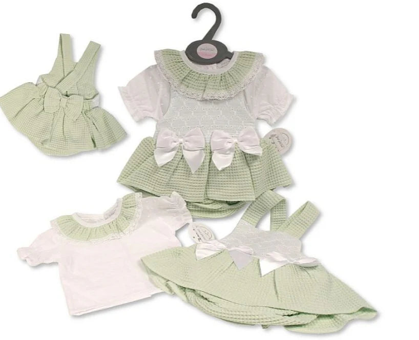 Sage green waffle romper