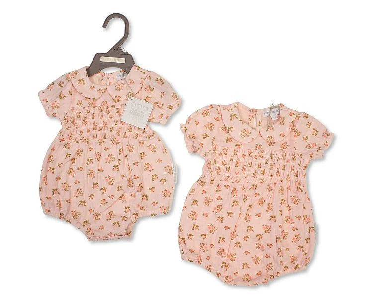 Rose smock romper