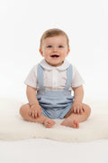 Baby boy sky blue dungaree set