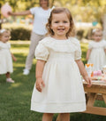 Palest apple woven lace dress