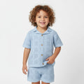 Blue Cotton Knit set