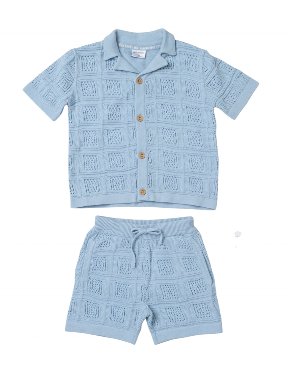 Blue Cotton Knit set