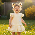 Lemon Yellow Flower Dress