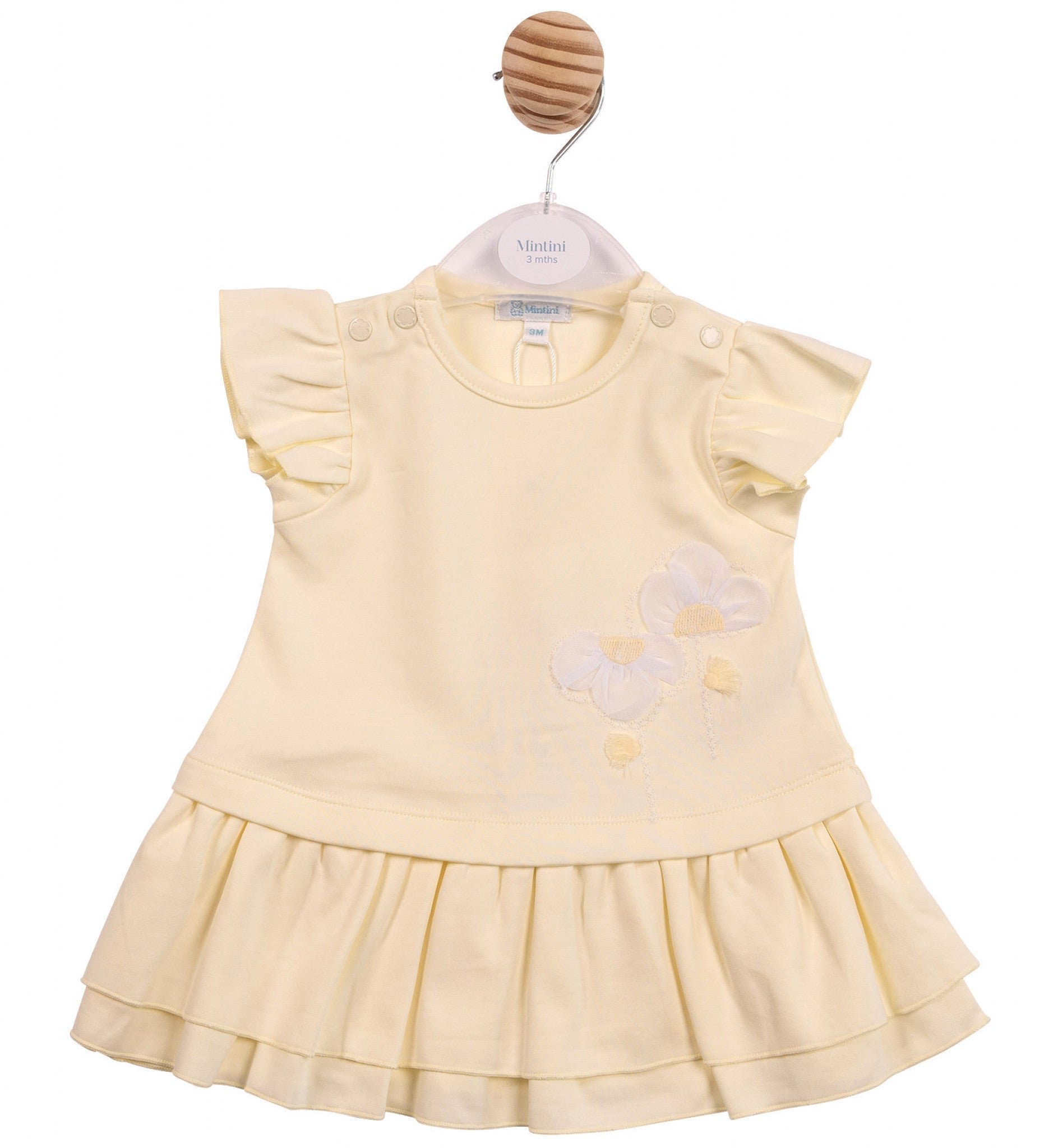 Lemon Yellow Flower Dress
