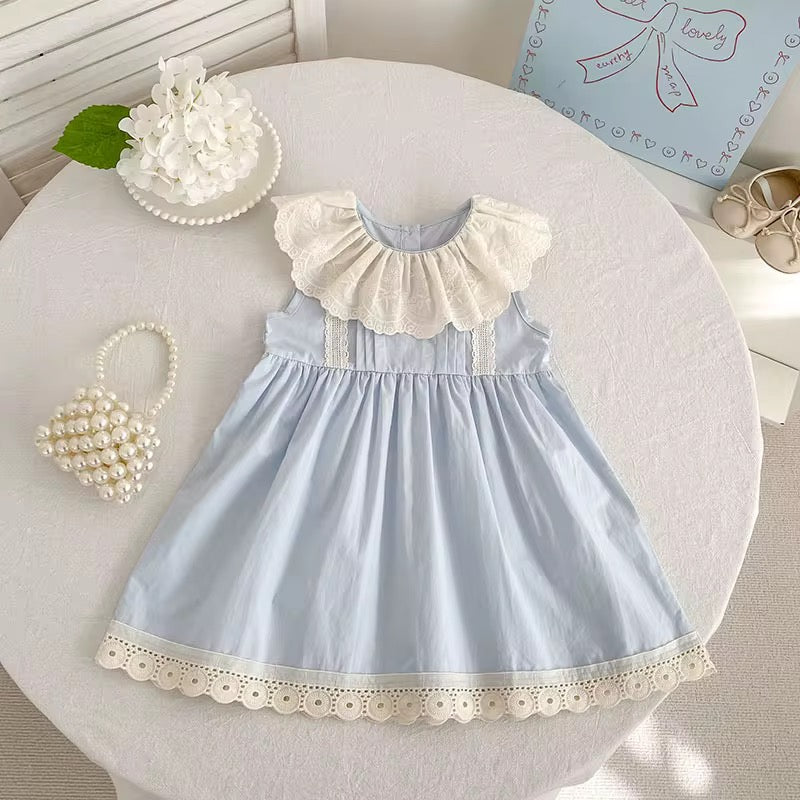 Girls Lace Hem Dress
