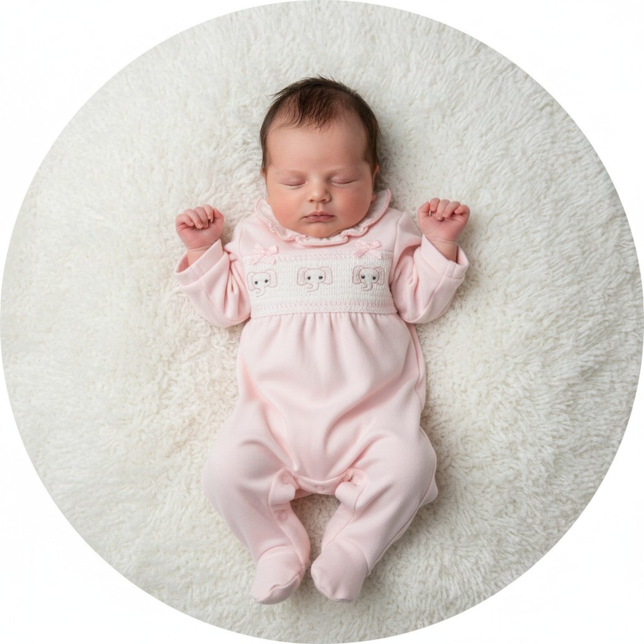 Elephant Smock Babygrow
