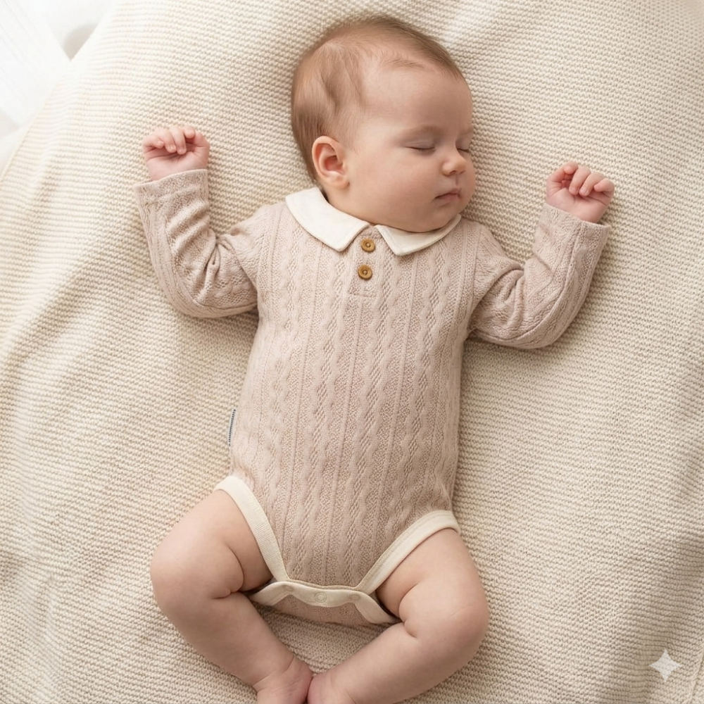 Taupe Knitted Romper