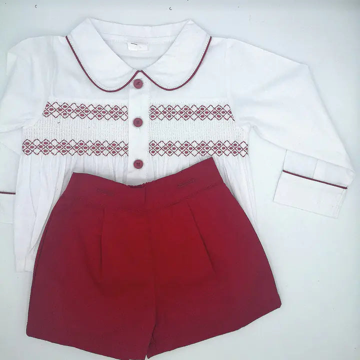 Burgundy Smock Set
