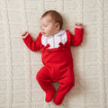 Red Double Bow Babygrow